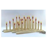 3 VTG NOMA CHRISTMAS WINDOW CANDELABRA