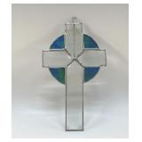 LEADED GLASS CROSS SUN CATCHER