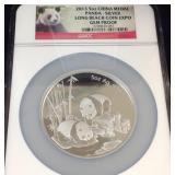 2013 5 ounce China medal  panda Silver