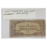 WWII Japanese Tien Cent Note WWII Japanese Tien Cent Note