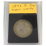 1843 O seated liberty half dollar 1843 O seated liberty half dollar