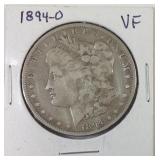 1894 O Morgan silver dollar