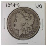 1894S Morgan silver dollar