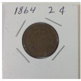 1864 two cent coin 1864 two cent coin
