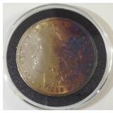 1888 toned Morgan silver dollar