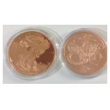 Lot of two copper coins Lot of two copper coins