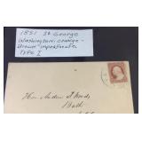 1851 3 cent G. Washington type I Stamp 1851 3 cent G. Washington type I Stamp