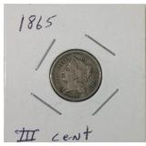 1865 three cent coin