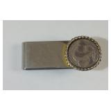 Buffalo nickel money clip 1937