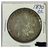 1890 CC Morgan silver dollar