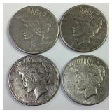 4 1922 US Silver Peace Dollars