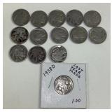 14 US buffalo nickels