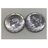 2 40% Silver Kennedy half dollars 2 40% Silver Kennedy half dollars