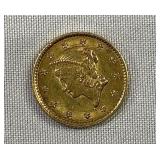 1853 one dollar US  gold piece