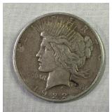 1922D US silver Peace dollar 1922D US silver Peace dollar