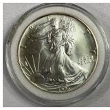 1993 US silver American Eagle