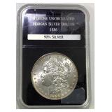 UNC 1886 Morgan silver dollar UNC 1886 Morgan silver dollar