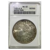 1901 O Morgan silver dollar MS 63