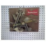 VINTAGE 1957 BUDWISER EAGLE LOGO SIGN  PLAQUE