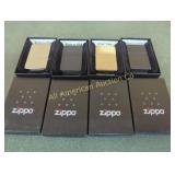 4 NEW ZIPPO LIGHTERS