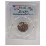 2022 D 25 CENT PCGS MS66 MAYA ANGELON