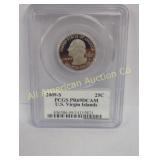 2009 S 25 CENT PCGS PR69DCAM VIRGIN ISLAND