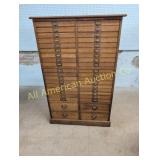 ANTIQUE OAK 40 DRAWER FILE