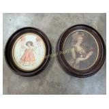 2 ANTIQUE VICTORIAN OVAL PICTURE FRAMES