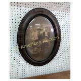 ANTQ OVAL PICTURE FRAME WITH CONVEX BUBBLE GLASS