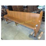 ANTIQUE QUARTER SAWN OAK CHURCH PEW / BENCH