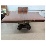 MASSIVE ANTIQUE WALNUT DINNING TABLE
