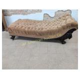 ANTIQUE QUARTER SAWN OAK CHAISE LOUNGE