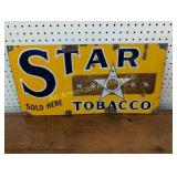 ANTIQUE PORCELAIN STAR TOBACCO SIGN