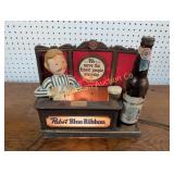 VINTAGE PABST BLUE RIBBON LIGHTED BAR BACK DISPLAY