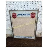 VINTAGE LONE STAR BEER LICENSES HOLDER
