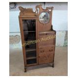 ANTIQUE OAK SECRETARY BOOKCASE