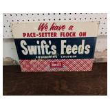VINTAGE SWIFTS FEED METAL SIGN