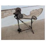 ANTIQUE LUTHER FOOT PEDAL POWERED GRINDER TOOL
