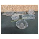 7 PCS OF VINTAGE AMERICAN FOSTERIA GLASS