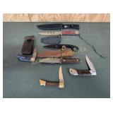 6 HUNTING KNIVES -BROWNING, ELK RIDGE, & MORE
