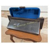 ANTIQUE DECO LIGHTED TABLE TOP DISPLAY CABINET