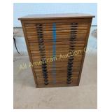 ANTIQUE OAK 23 DRAWER FLAT FILE CABINET