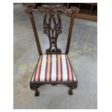 MAHOGANY CHIPPENDALE CLAW FOOTED DESK CHAIR