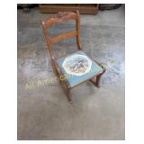 VINTAGE MAHOGANY SEWING ROCKER