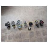 7 VTINTAGE/ANTIQUE CARRIAGE LANTERNS