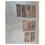 9 VINTAGE TEXAS LICENSE PLATES 1920