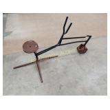 VINTAGE METAL RIDE ON SANDBOX EXCAVATOR TOY
