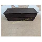 ANTIQUE POPLAR WOOD BLANKET BOX