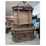 MASSIVE VICTORIAN SIDEBOARD W/ LADY