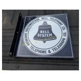 ANTIQUE PORCELAIN BELL SYSTEM FLANGE SIGN